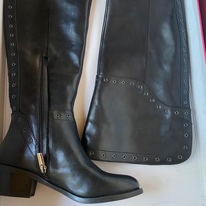 Vince Camuto Black Leather Over the Knee Boot size 5